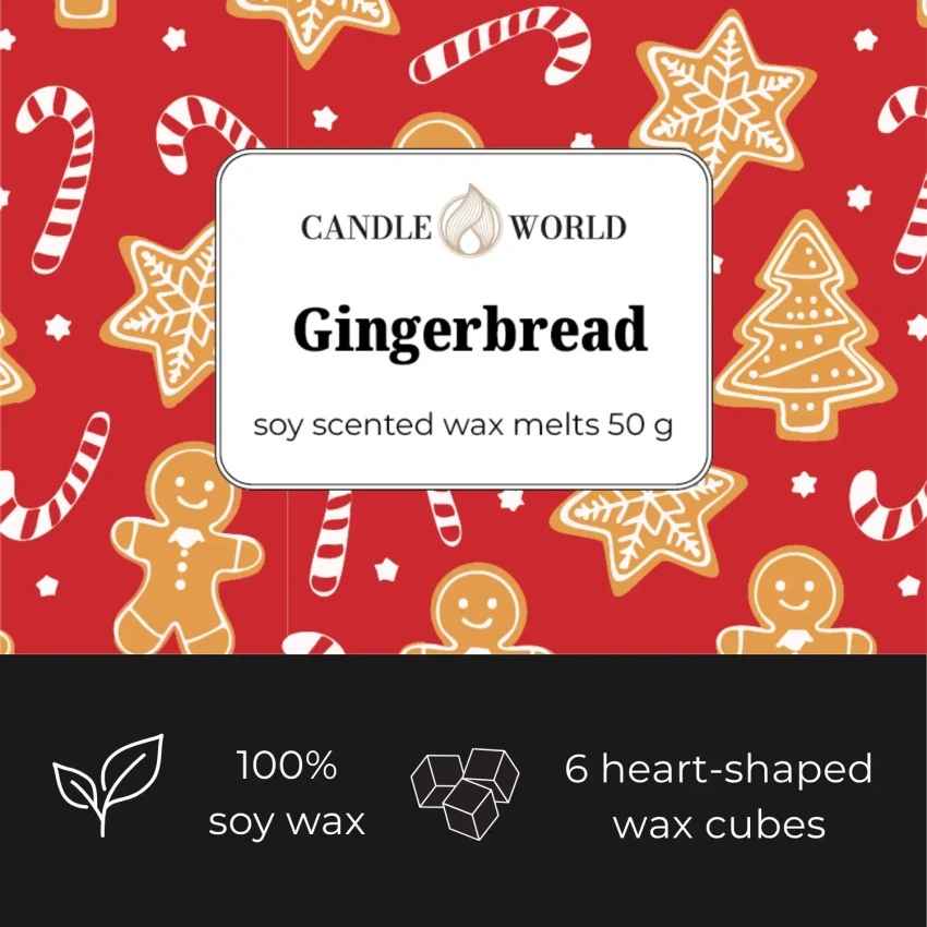 Candle World wosk zapachowy sojowy Gingerbread 50 g świąteczny