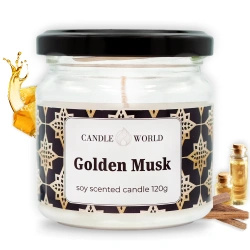 Candle World soja geurkaars pot Golden Musk 120 g Muskus