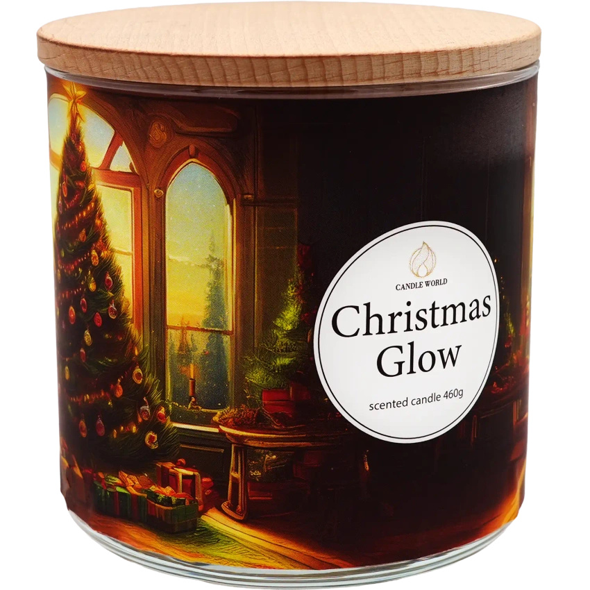 Candle World kerst geurkaars van soja 3 lonten Christmas Glow 460 g