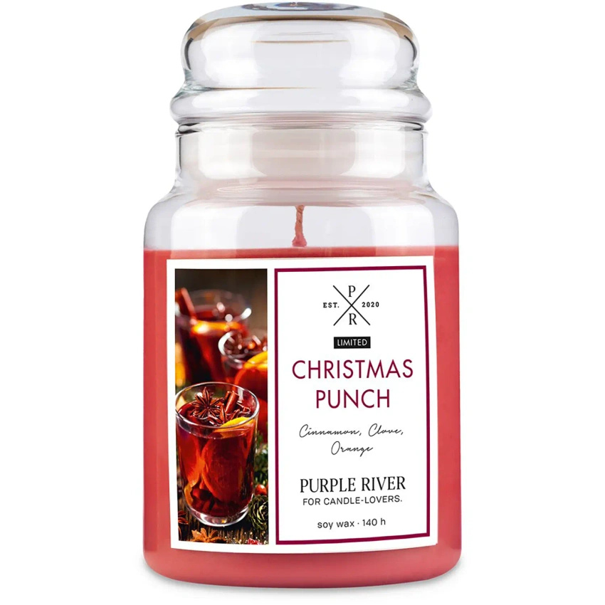 Kerst geurkaars Christmas Punch Purple River 623 g