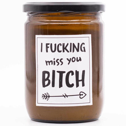 Geschenk kerze soja duftend Mad Candle 360 g - I fucking miss you bitch