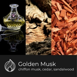 Candle World soja geurkaars pot Golden Musk 120 g Muskus