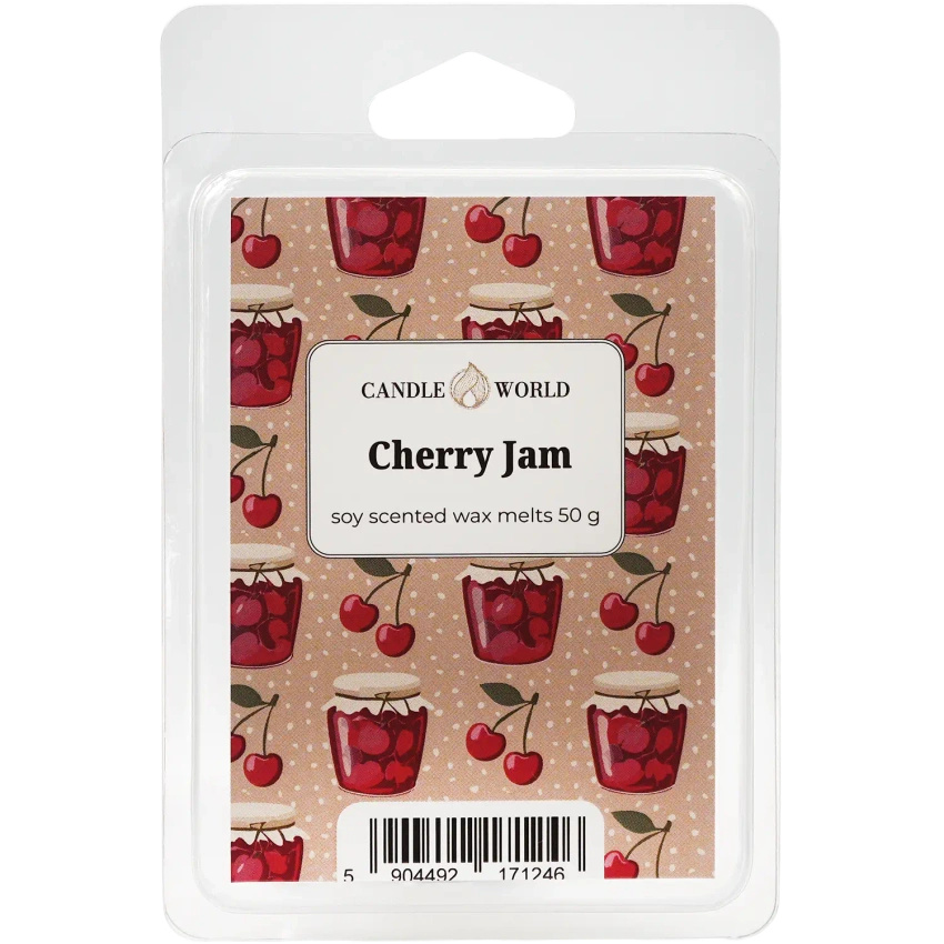 Candle World cire parfumée au soja Cherry Jam 50 g Cerise