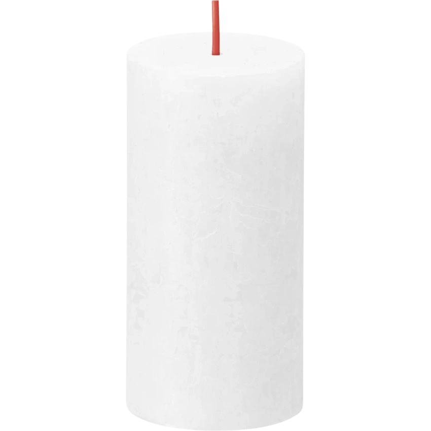 Bolsius rustikální kmenová svíčka Rustic Shine 100/50 mm 10 cm - Mrazivě bílá Mračně bílá