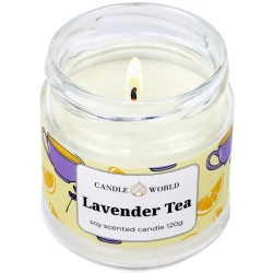 Candle World soy scented candle jar Lavender Tea 120 g