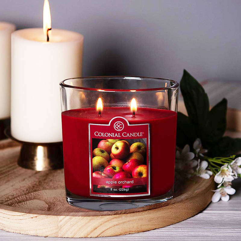 Bougie parfumée jarre ovale Colonial Candle medium 8 oz 226 g - Apple Orchard
