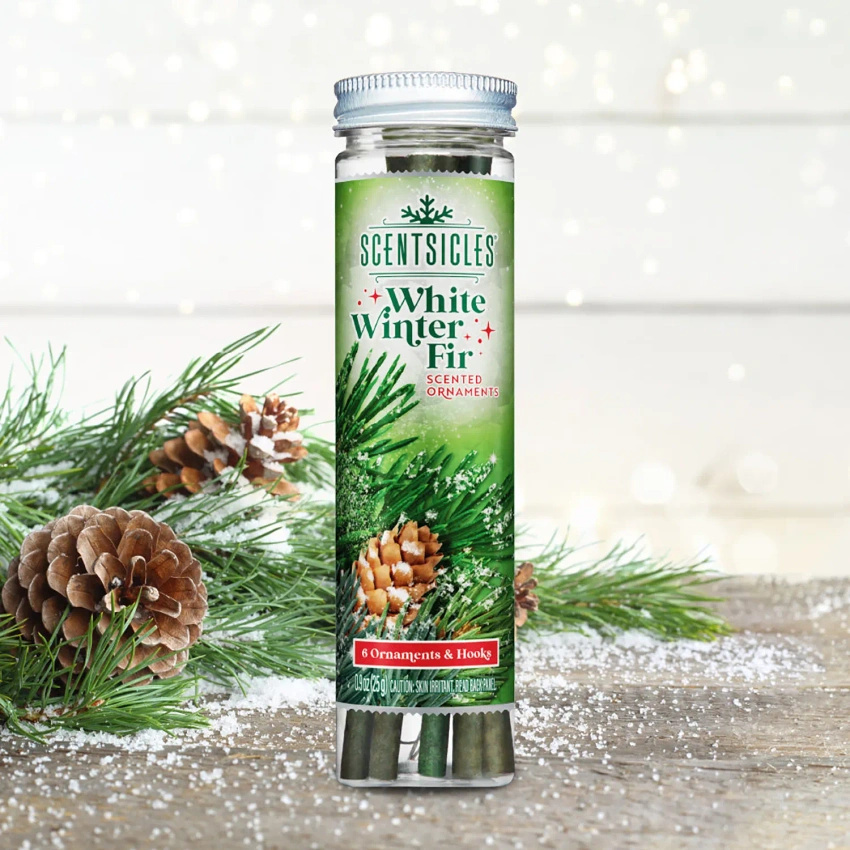 Scentsicles Vonné tyčinky na vánoční stromeček Jedle 6 ks - White Winter Fir