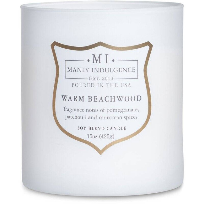 Vela perfumada de soja para hombre mecha de madera Colonial Candle - Warm Beachwood