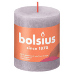 Bolsius Rustic Shine unscented solid pillar candle 80/68 mm 8 cm - Frosted Lavender