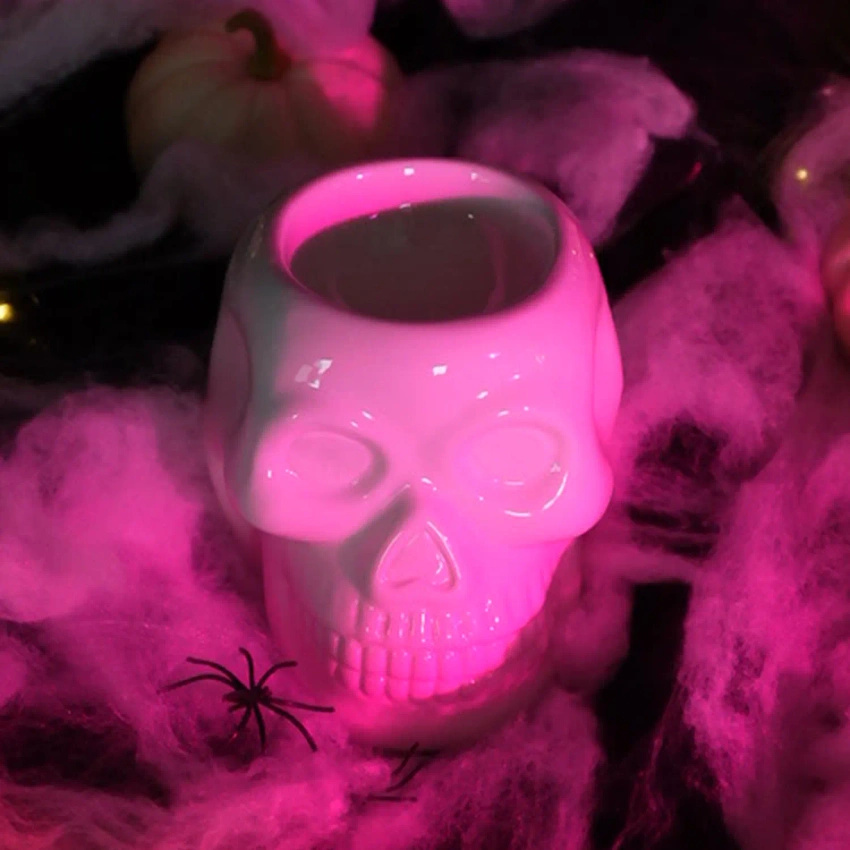 Geurbrander Skull Wit keramiek schedel
