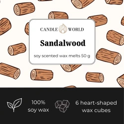 Candle World cire parfumée au soja Sandalwood 50 g