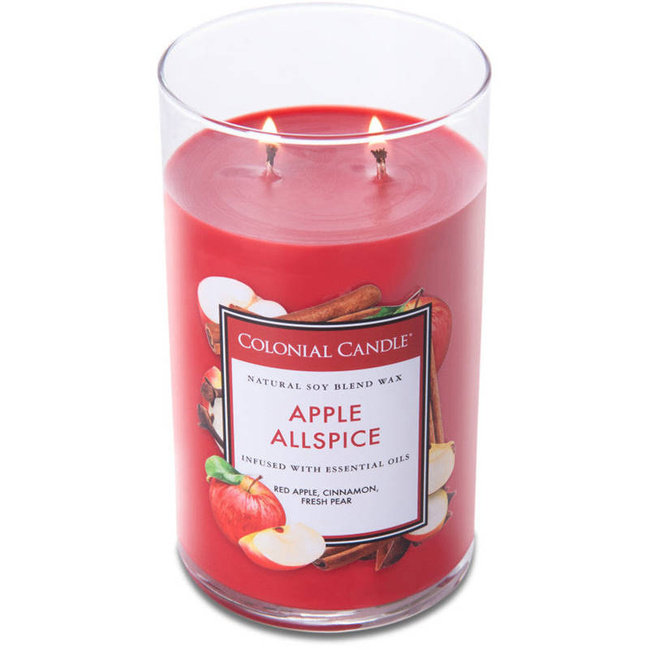 Colonial Candle Klassieke grote sojageurkaars in tuimelglas 19 oz 538 g - Apple Allspice