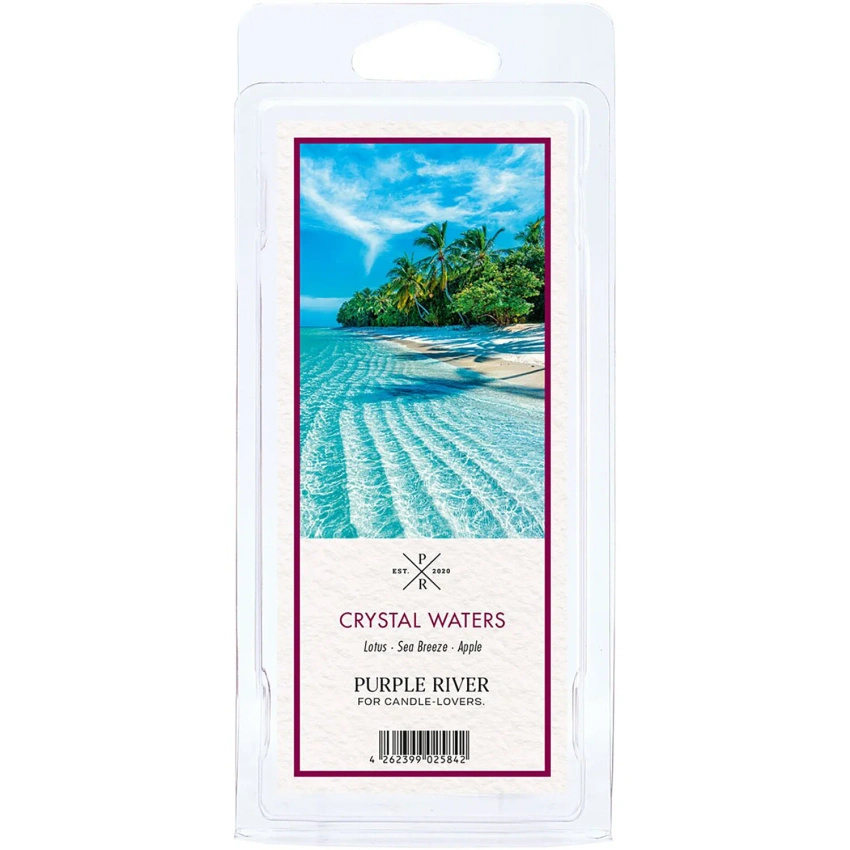 Crystal Waters Purple River Cire de soja pour cheminée fleur de lotus brise de mer 50 g