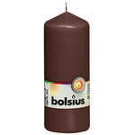 Bolsius pillar unscented solid candle 15 cm 150/58 mm - Chestnut Brown