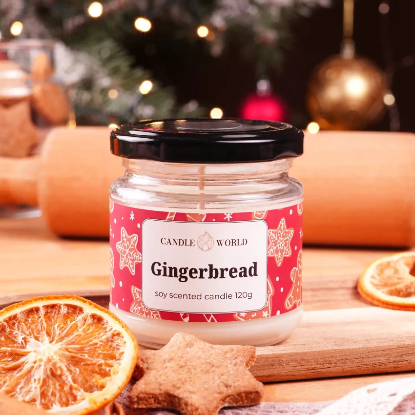 Candle World bougie parfumée de Noël soja pot Gingerbread 120 g