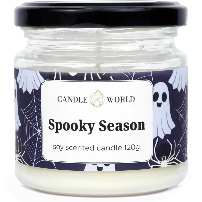 Candle World vela de soja perfumada tarro Spooky Season 120 g Bosque oscuro