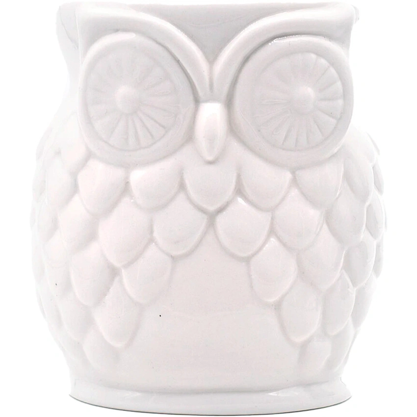 Quemador de cera Owl Blanco cerámico búho