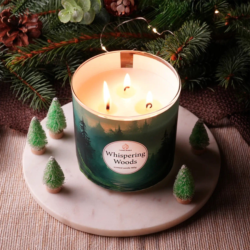 Candle World wald Soja-Duftkerze 3 Dochte Whispering Woods 460 g