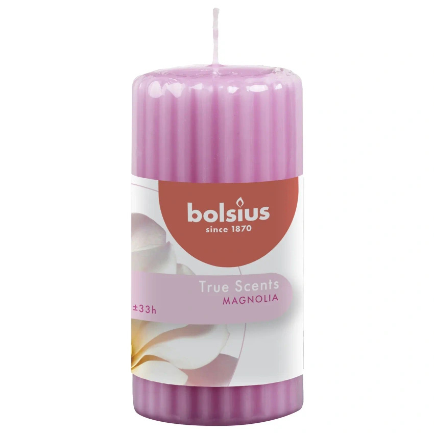 Bolsius True Scents duftende Stumpenkerze 120/58 mm - Magnolie