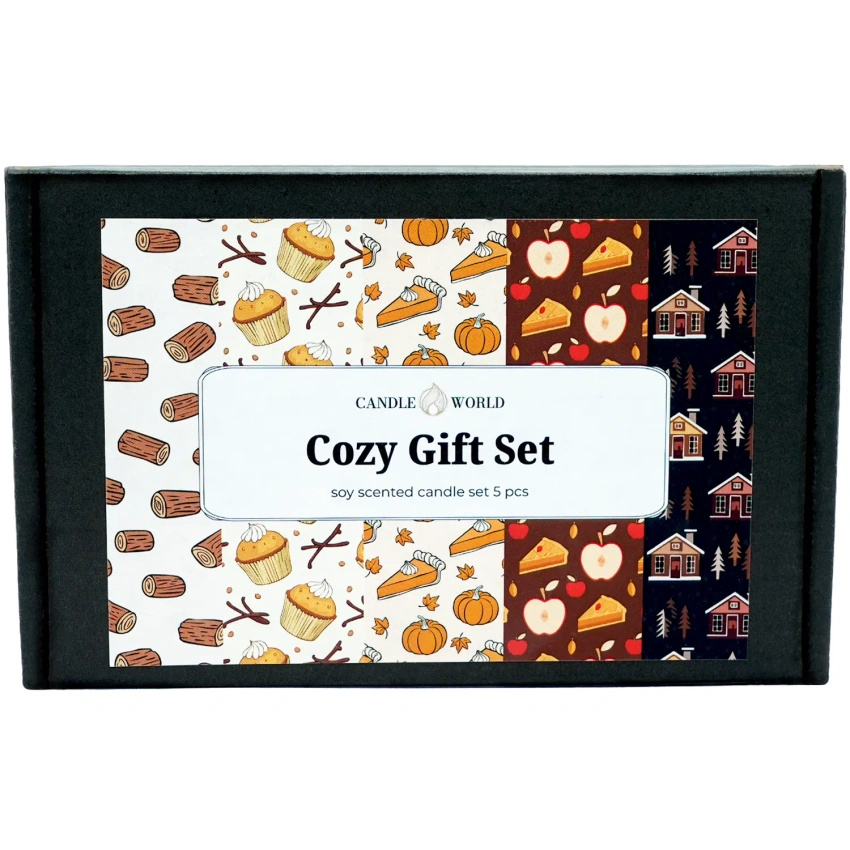 Candle World geschenkset Cozy Soja-Duftkerzen 5x20g