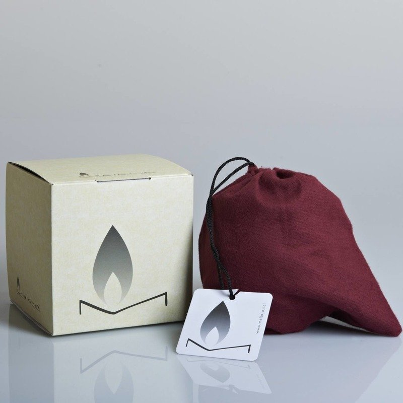 Luxe klassieke kaars Meloria 80/80 mm - Wit