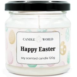 Candle World soja-Oster-Duftkerze im Glas Happy Easter 120 g