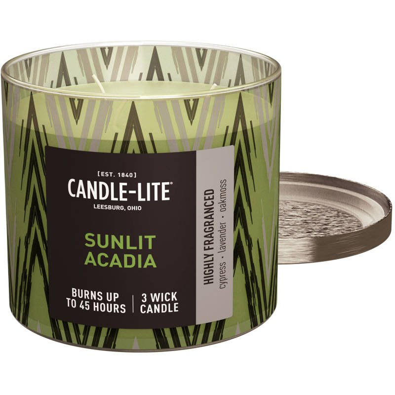 Vela perfumada natural 3 mechas - Sunlit Acadia Candle-lite