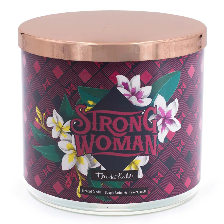 Frida Kahlo candela profumata in vetro donna forte Strong Woman 400 g