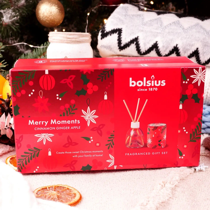 Bolsius set regalo di Natale Merry Moments Mela e Cannella