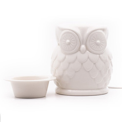 Brucia essenze elettrico Owl gufo in ceramica