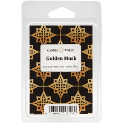 Candle World cera profumata alla soia Golden Musk 50 g