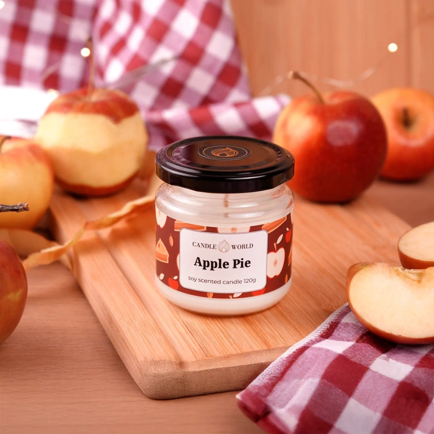 Candle World bougie de soja parfumée pot Apple Pie 120 g Tarte aux pommes