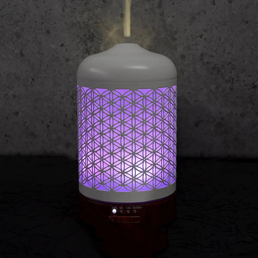 Diffusore di aromi ad ultrasuoni bianco per aromaterapia illuminazione LED colorata Aroma Dream Inspire da 16 cm