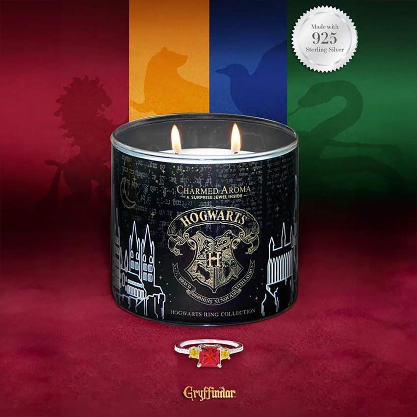 Bougie bijoux Charmed Aroma Bague Harry Potter Poudlard Gryffondor