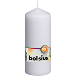 Bolsius pillar unscented solid candle 15 cm 150/58 mm - White 