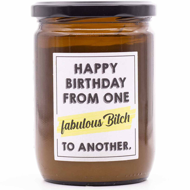 Dárková svíčka vonná sója Mad Candle 360 ​​g - Happy Birthday From One Fabulous Bitch To Another